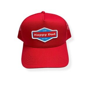 NEW Happy Dad Trucker Hat Hard Seltzer Red SnapBack Classic Cap Adult OS